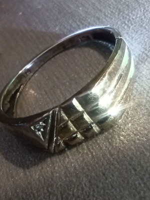 Δαχτυλίδι από Sterling Silver 925 και 9CT Gold καινούργιο, χρυσό και ασήμι