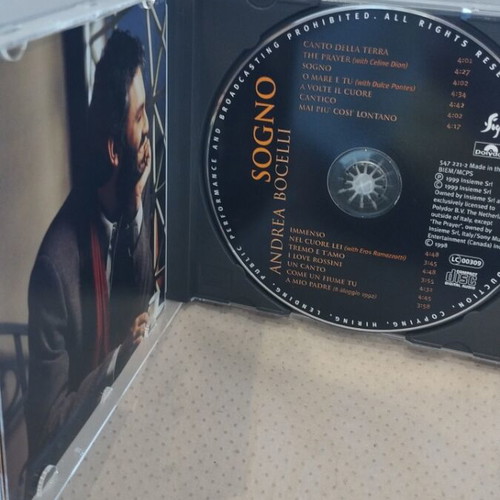 Andrea Bocelli Sogno CD like new, pop
