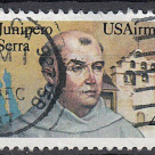 Γραμματόσημο Junípero Serra US Airmail 44c σαν καινούργιο, έκδοση 1985