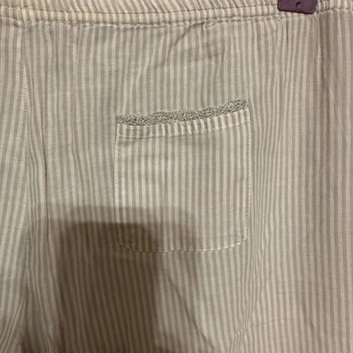 Pajama pants like new, white with stripes