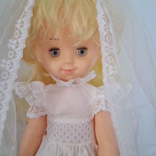 Vintage USSR Bride Doll used, very good condition