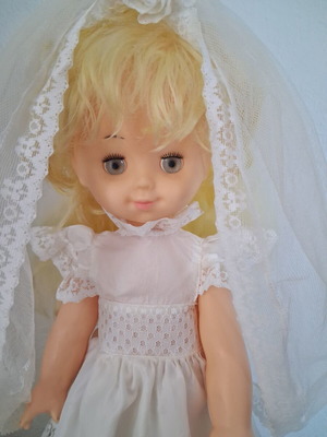 Vintage USSR Bride Doll used, very good condition