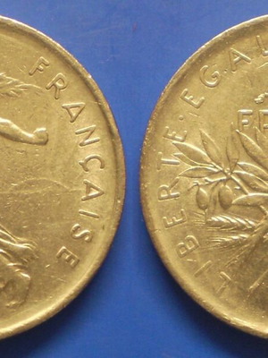 France 5 Francs 1971 coin used, nickel KM#110a.1