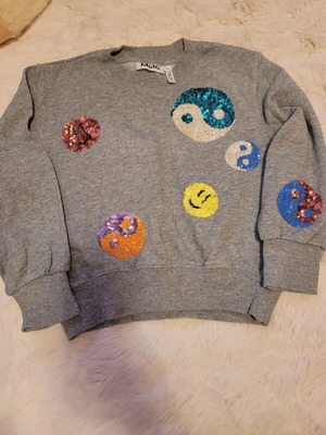 Φούτερ MOLO γκρι με παγιέτες, σαν καινούργιο, για 110-116 cm