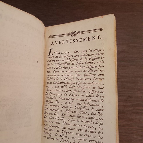 Rare 1752 French Liturgical Book used