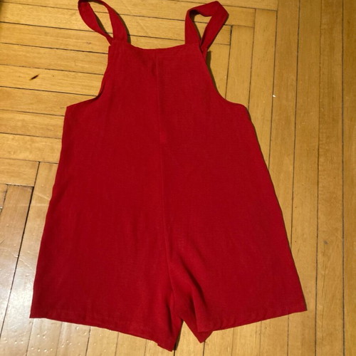 Jumpsuit shorts used, red, size S
