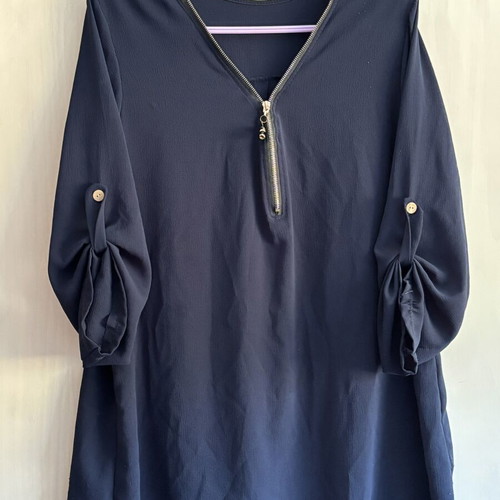 Women's blouse, dark blue, XXL