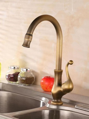 Kitchen sink faucet gold luxury with antique look new