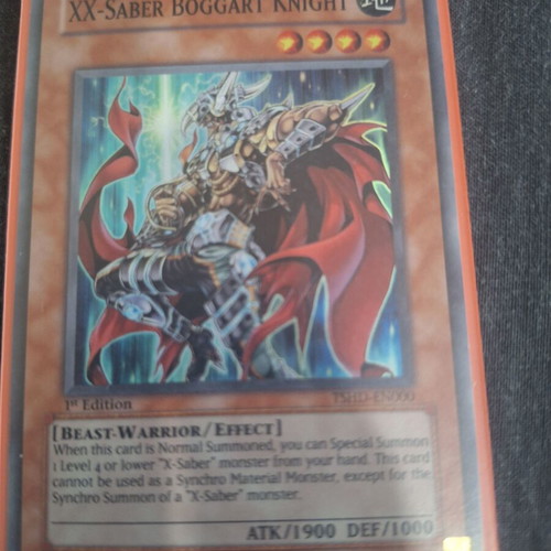 XX-Saber Boggart Knight Yu-Gi-Oh! card like new, vintage