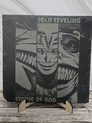 Engraved volcanic tile Solo Leveling new, 20x20 cm