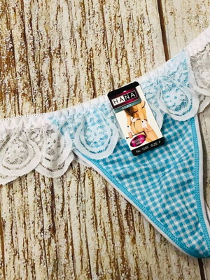 HANA slip new, size Small, white and blue