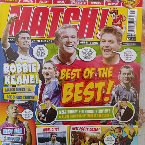 Match football magazine issue 2-8/5/2006 like new with West Ham poster