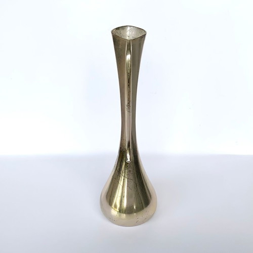 Silver-plated small vase with handle used, minimal design