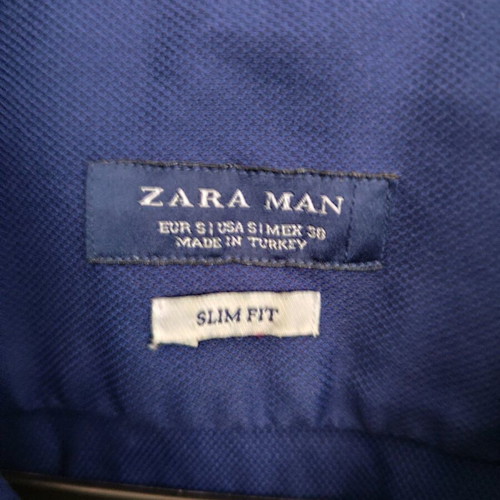 Zara shirt size S slim fit stretch fabric like new, blue