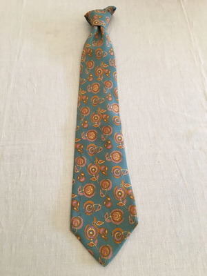 Vintage silk tie used, multicolored