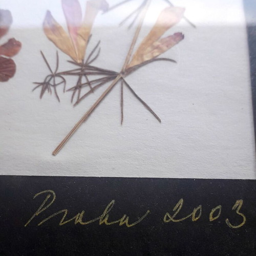 Picture frames used set of 2 with dried flowers from Prague