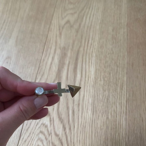 Gold-plated double ring like new