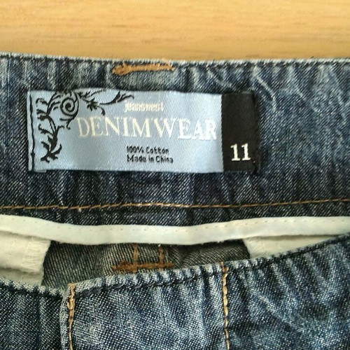 Jeans used with wide leg, low waist, blue