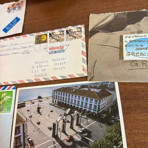 Old postal mail used collection