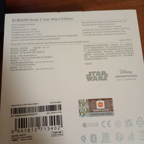 Xiaomi Buds 3 Star Wars Edition new