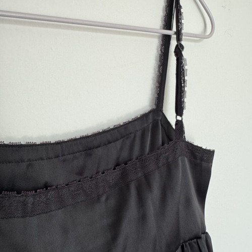 Satin mini dress black like new, size S