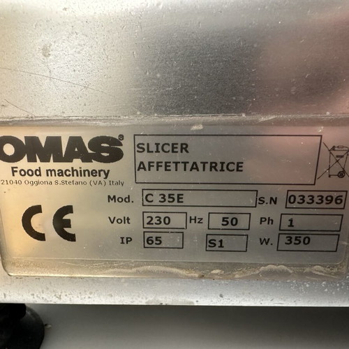 Omas C35E Meat Slicer like new, 35cm blade, professional use