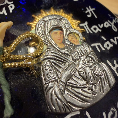 Traditional Greek Orthodox wall hanging souvenir from Tinos