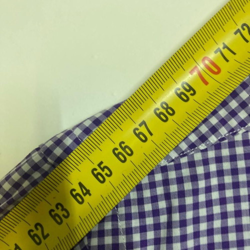 Ralph Lauren Oxford shirt L, purple and white checked, orange pony