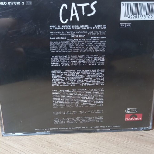Cats Musical CD album like new, 2 CDs