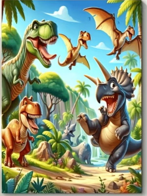 Diamond Painting "Dinosaurs" new creative craft kit 30x40