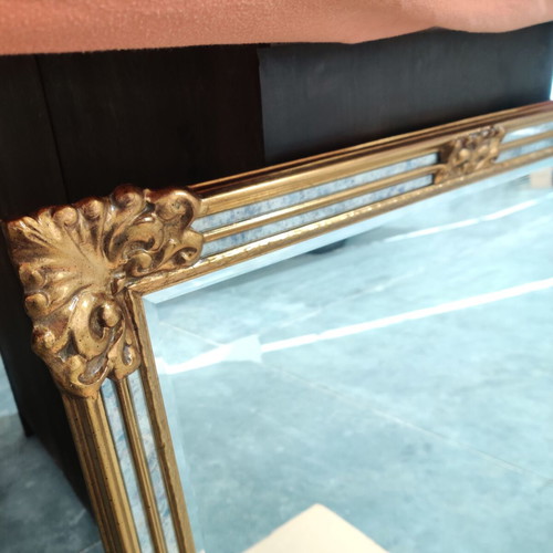 Large luxury wall mirror in baroque style used, ornate frame