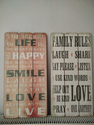 Ξύλινα κάδρα μεταχειρισμένα, σετ 2 τεμαχίων 30x60