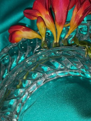 Semi-circular vase used for wildflowers vintage