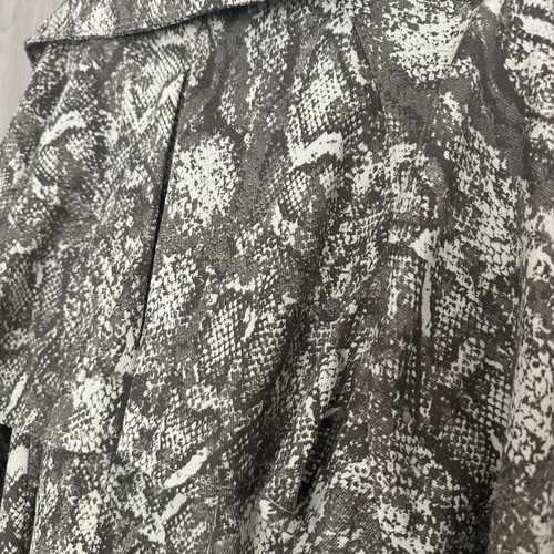 Trench coat snake print cotton new ASOS gray beige