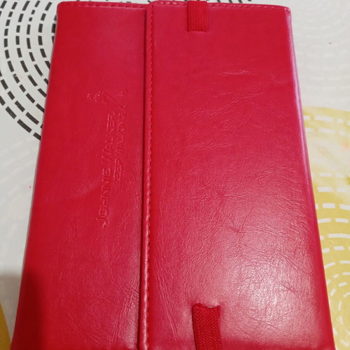 Johnnie Walker collectible red leather notebook