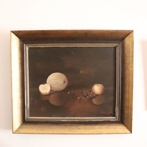 R. Sands Signed Still Life Painting with Fruits, like new