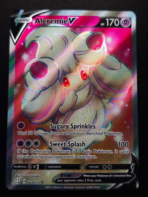 Pokemon Alcremie V 64/72 Full Art from Shining Fates 2021 collection new