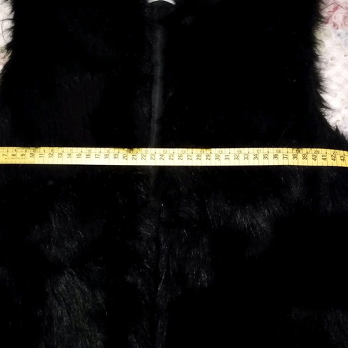 Bershka black fur vest like new