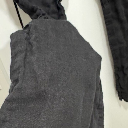 Linen pants black used, wide fit, size M