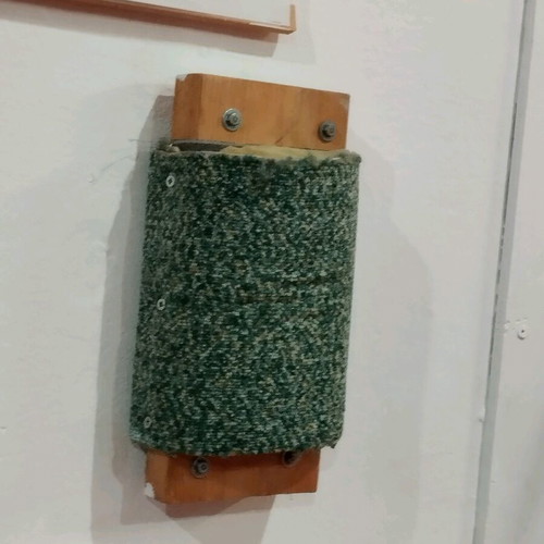 Wall makiwara handmade with carpet, foam, and wood like new