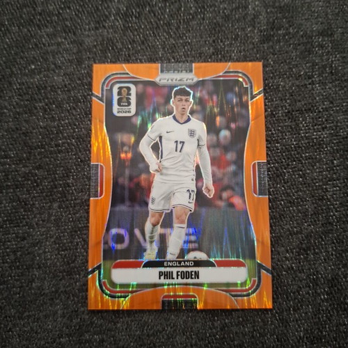 2026 Panini Prizm World Cup Phil Foden Orange Flash Refractor