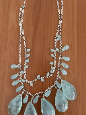 Handmade necklace with turquoise stones, like new