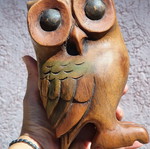 Large wooden carved owl