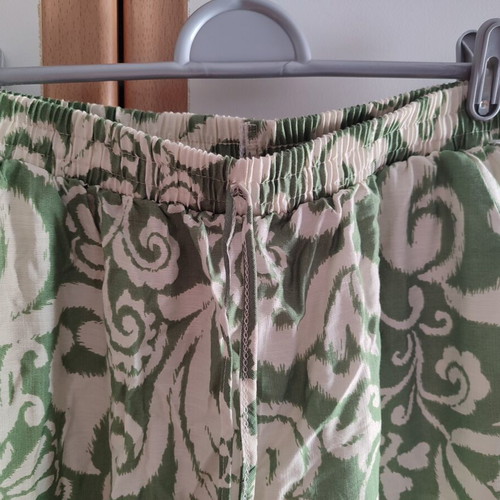 Women's Palazzo Pants new, sizes L and XL, white and green