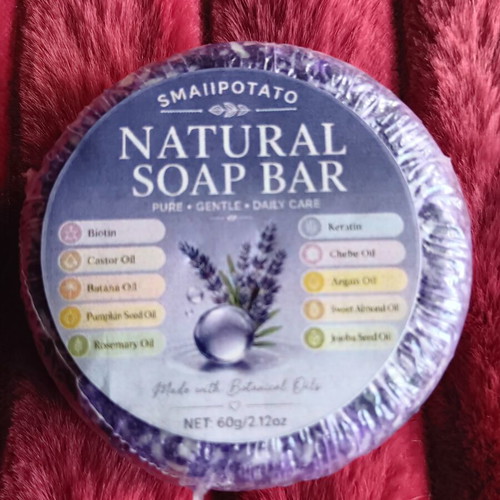 Lavender Natural Shampoo Soap Bar new, enriched with biotin and keratin