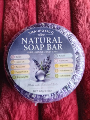 Lavender Natural Shampoo Soap Bar new, enriched with biotin and keratin
