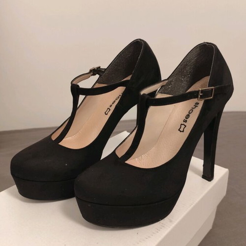 Katia Shoes black pumps, low heel, like new, size 36, 12 cm heel