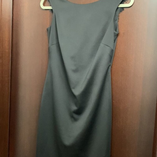 Bill Cost black fitted dress with lace back opening like new