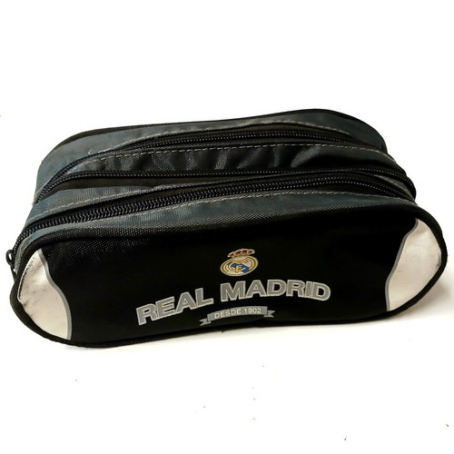 Real Madrid C.F. pencil case used, 3 compartments, school or office
