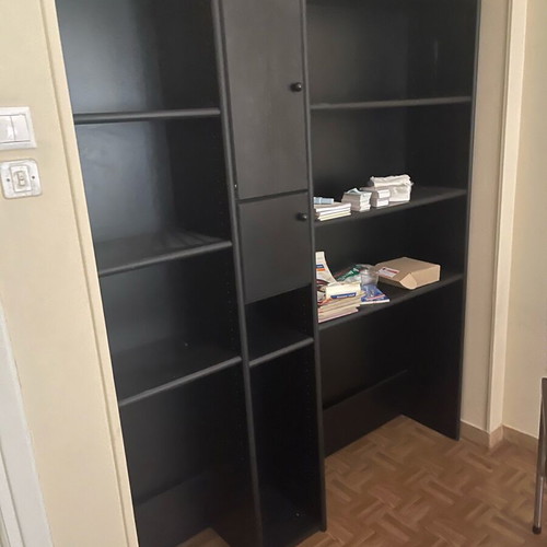Neoset wooden bookcase used, black color